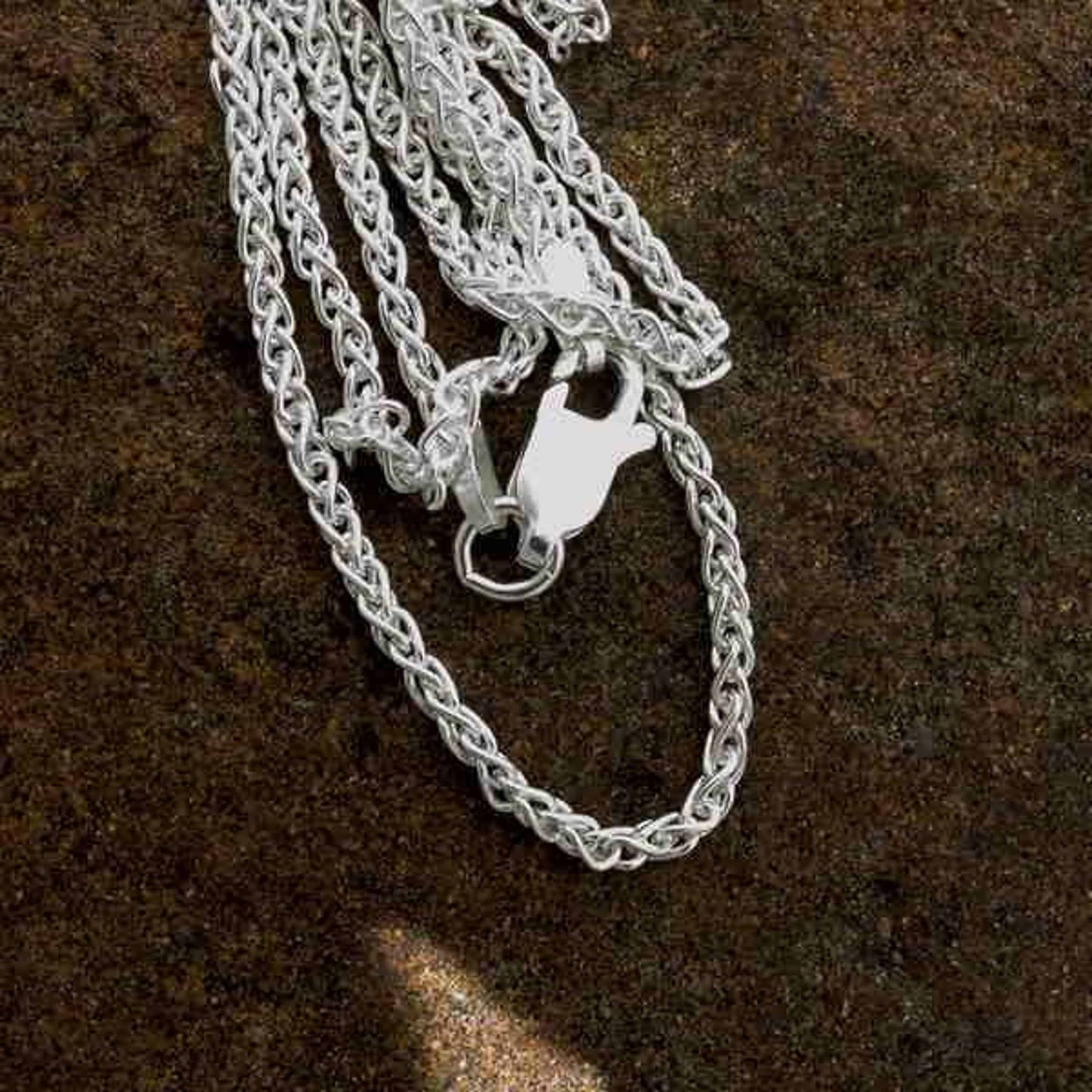 Sterling Silver Wheat Chain 1.8mm Lobster clasp