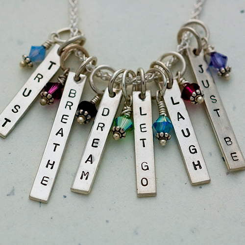 Stamped Word, Name, & Date Charms
