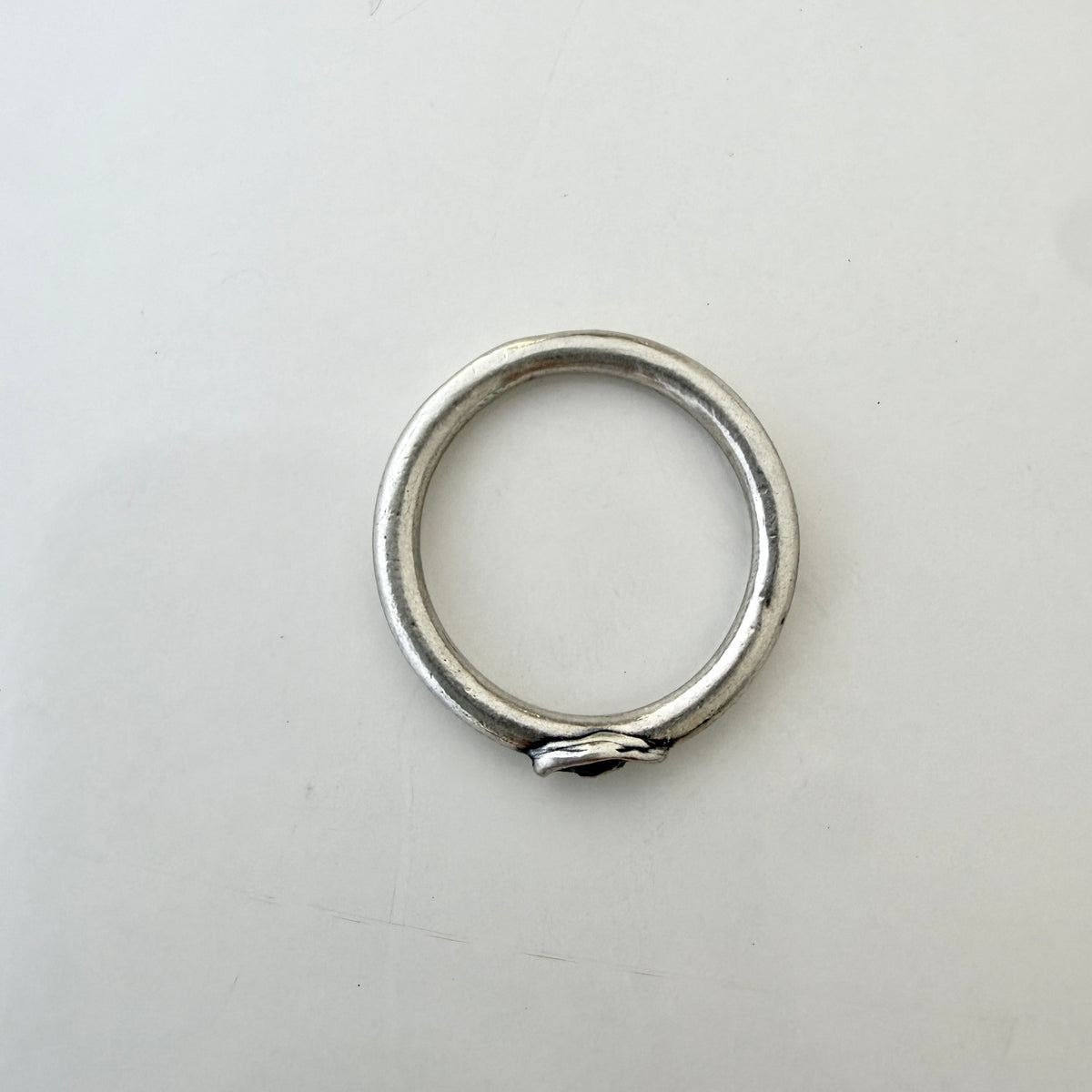 Simple sterling silver, round wire ring- Tiny Life Spiral