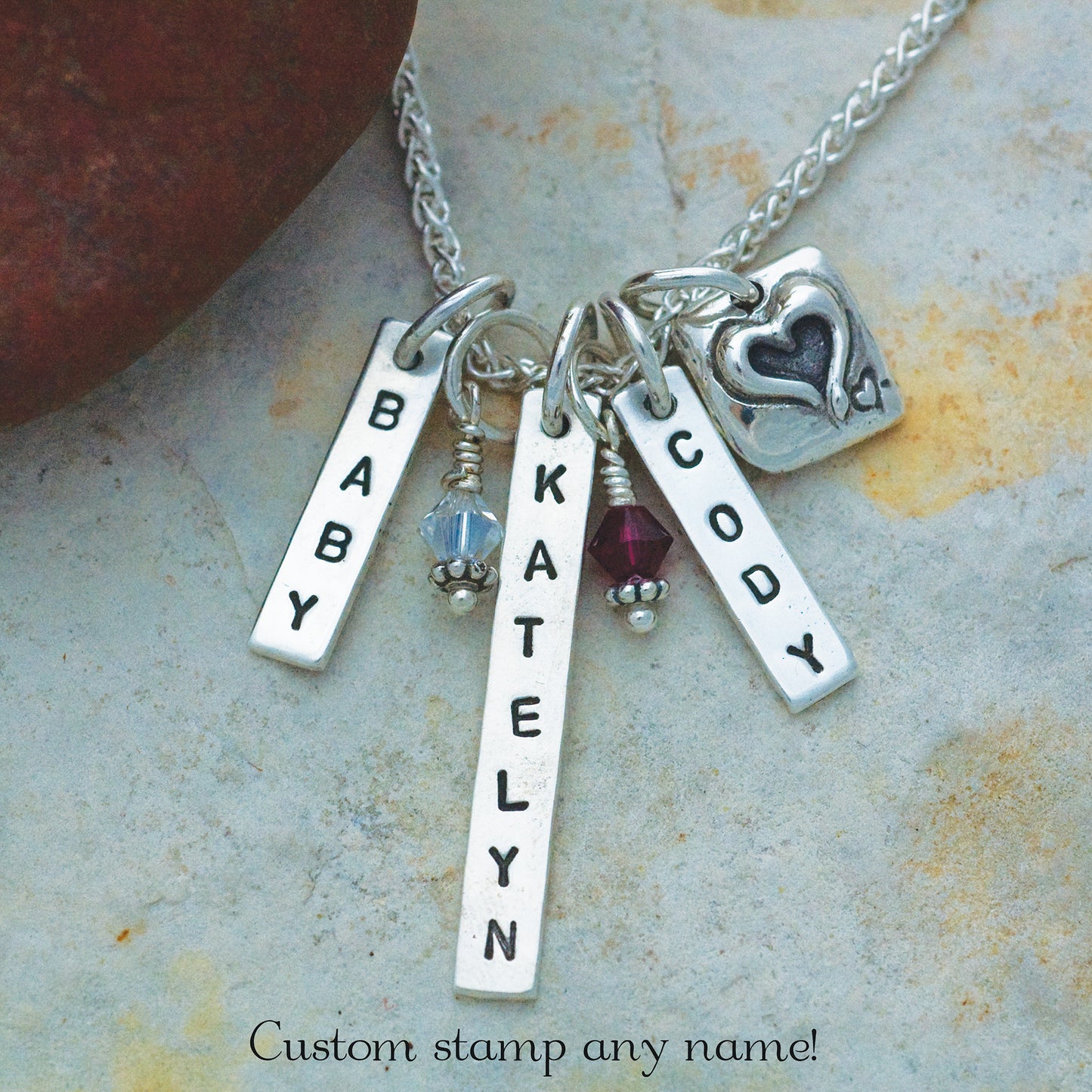 Personalized Mother's Wishes, Sterling silver, Name Charms