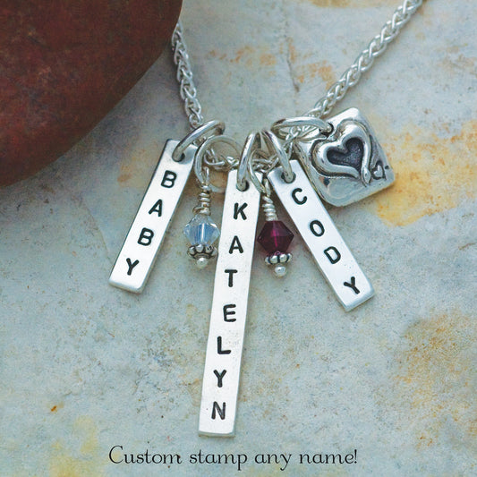Personalized Mother's Wishes, Sterling silver, Name Charms