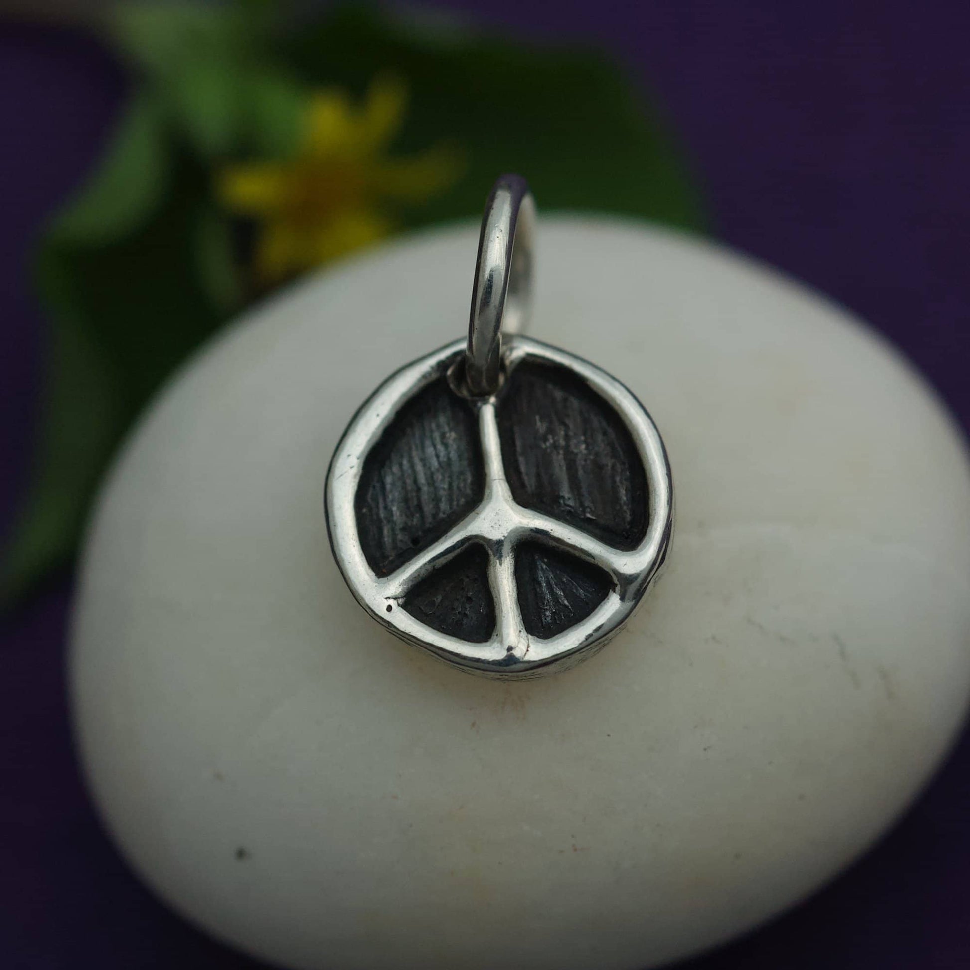 little sterling silver peace symbol charm