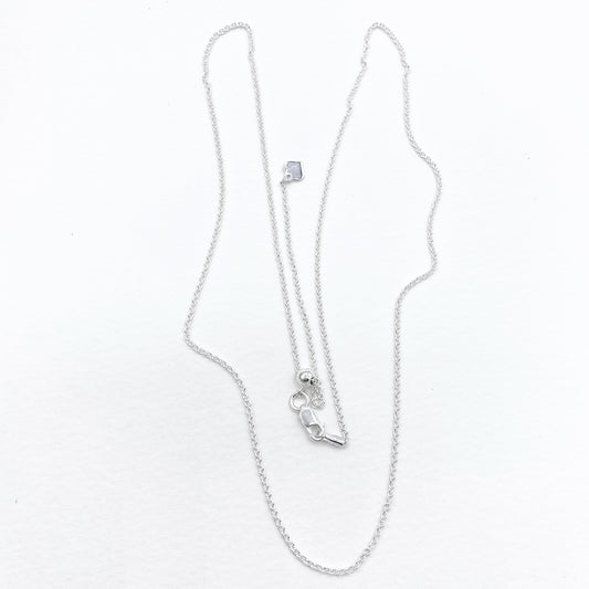 Sterling silver Adjustable wheat chain - 1mm in width