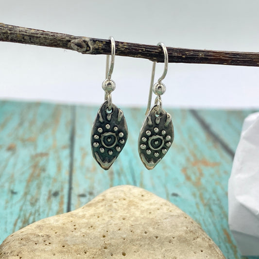 Center of the Universe Teardrops - Sterling silver Earrings on French posts