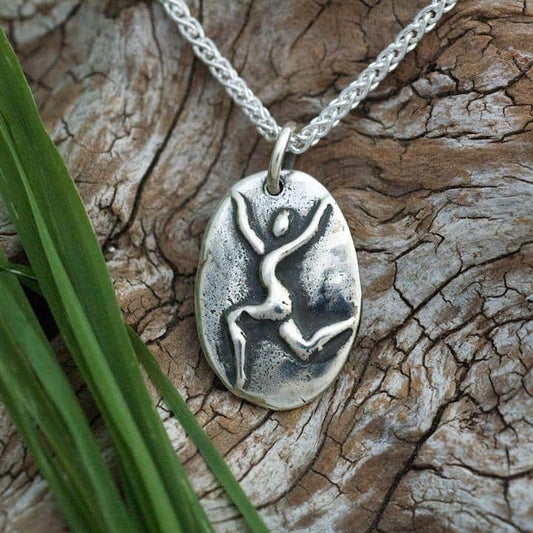 Sterling Silver Muse Female Figure Let Go Pendant