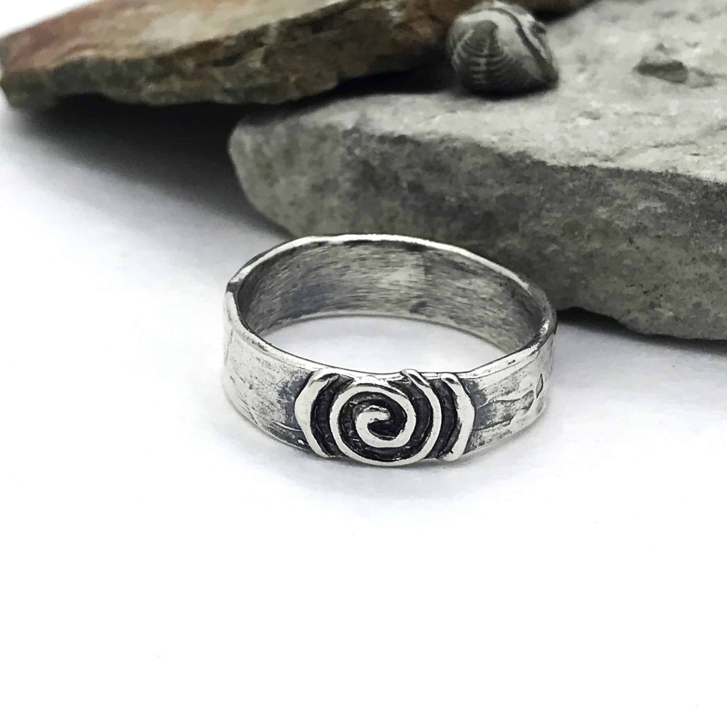 Life Spiral Universal Icon Ring Band Sterling Silver