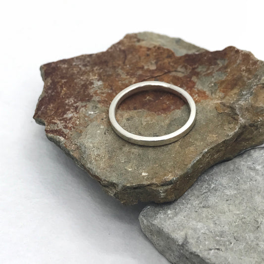 Minimalist 2 mm band- Sterling Silver Ring