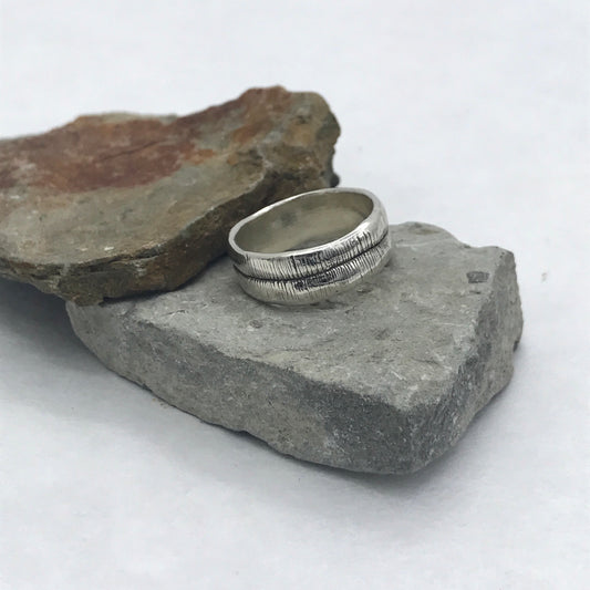 Split Life Lines Ring - Sterling silver