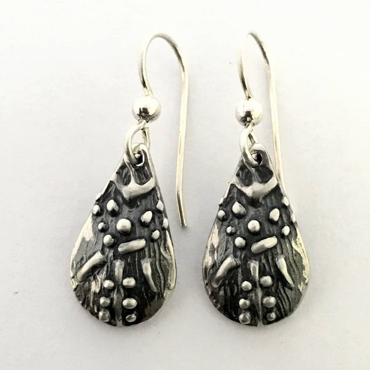 Sterling Silver Teardrop Earrings on French Hooks